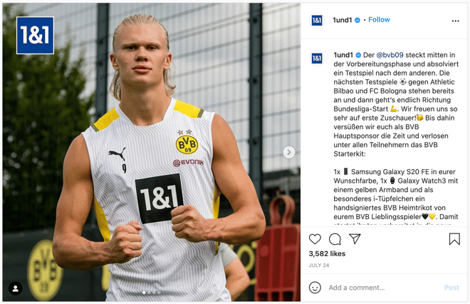 Example of how Borussia Dortmund increased brand awareness on social media